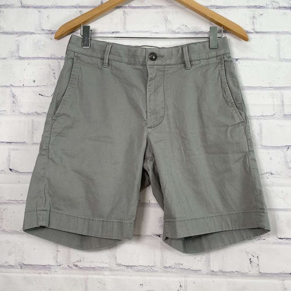 Faherty Shorts Men's Size 28 Chino Organic Cotton Tencel Gray 8" Inseam